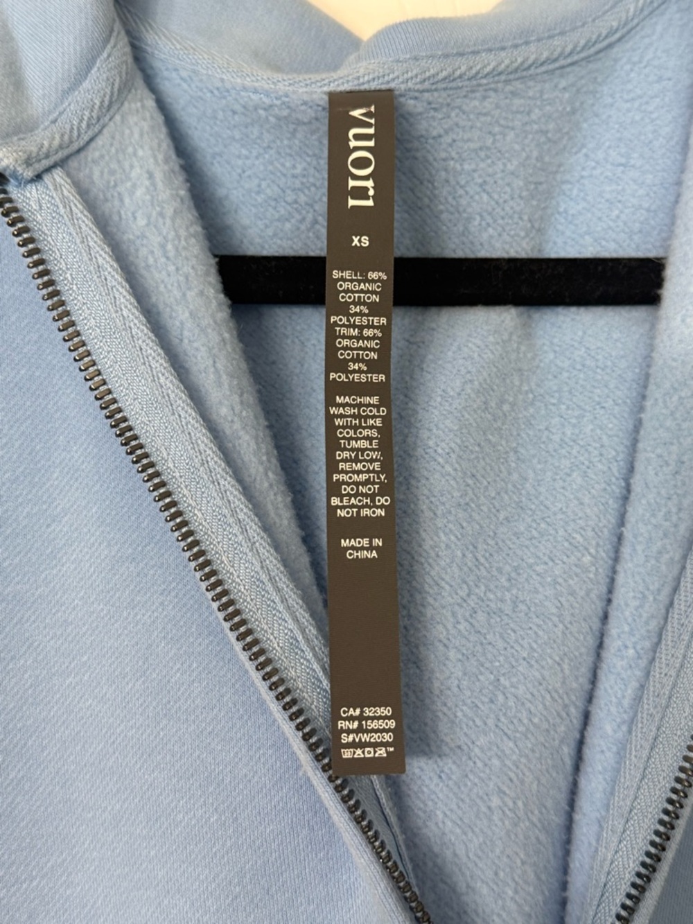 Vuori Restore Full Zip Hoodie Spring Blue XS - Picture 6 of 6